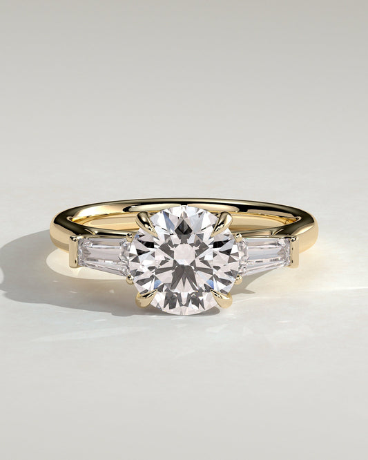 Round Halo, Pave & Split Shank Engagement Ring – 1.93 CT Lab Grown Diamond