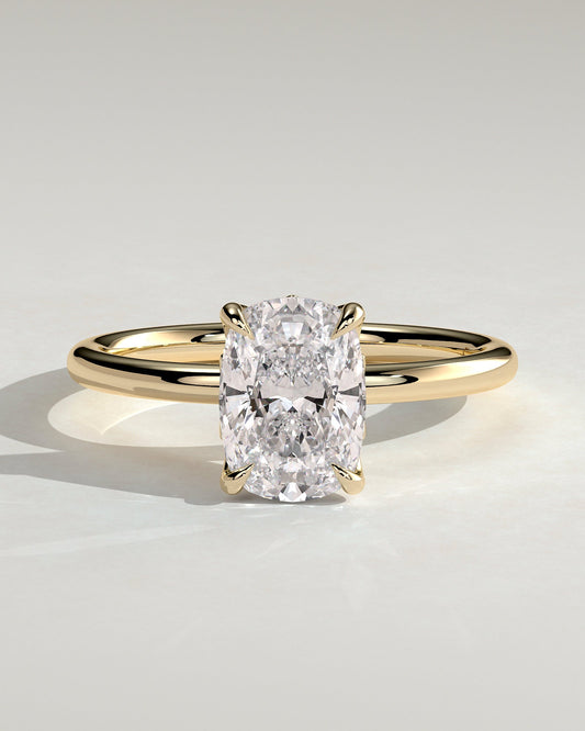 Round Halo, Pave & Split Shank Engagement Ring – 1.93 CT Lab Grown Diamond