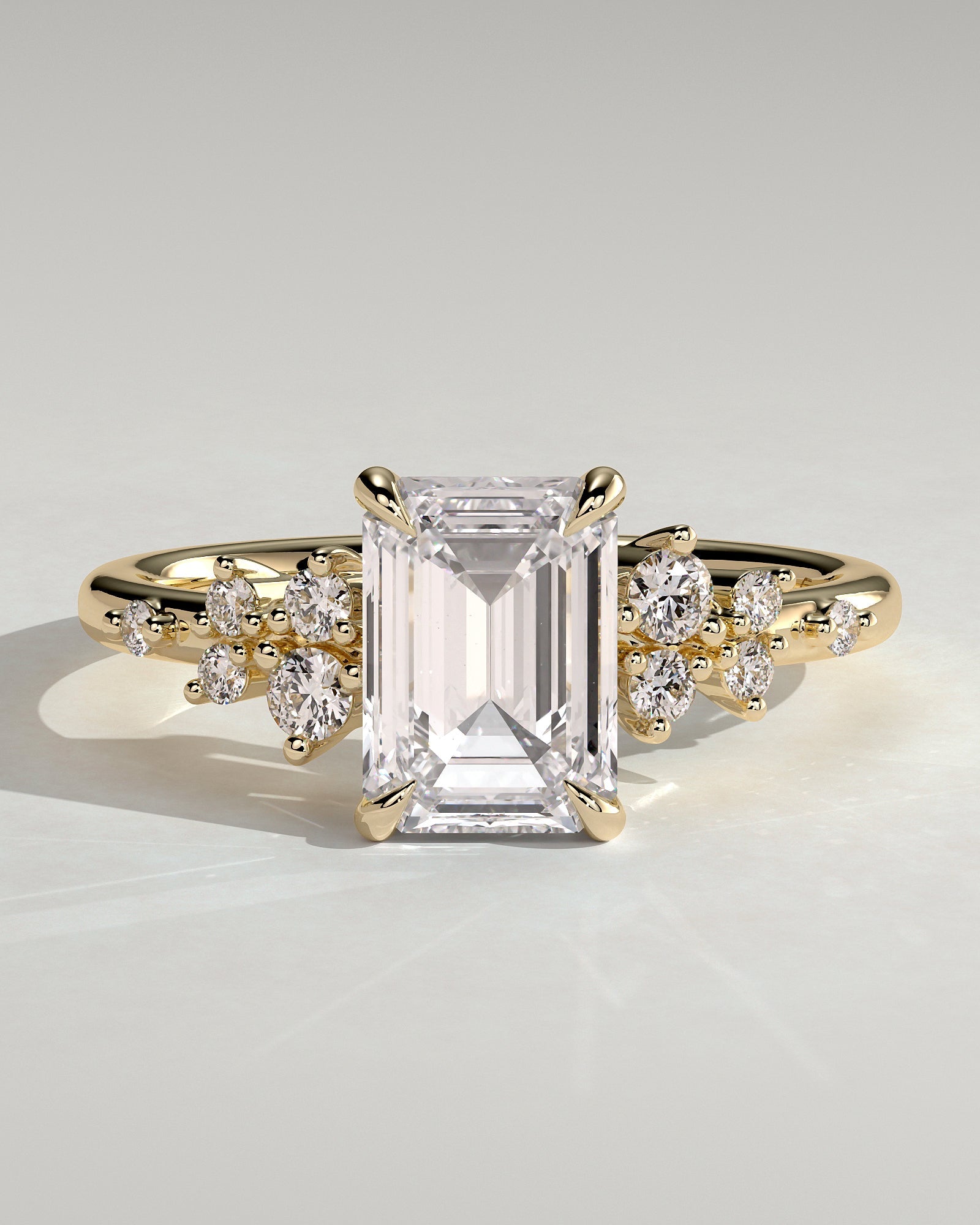 Round Halo, Pave & Split Shank Engagement Ring – 1.93 CT Lab Grown Diamond