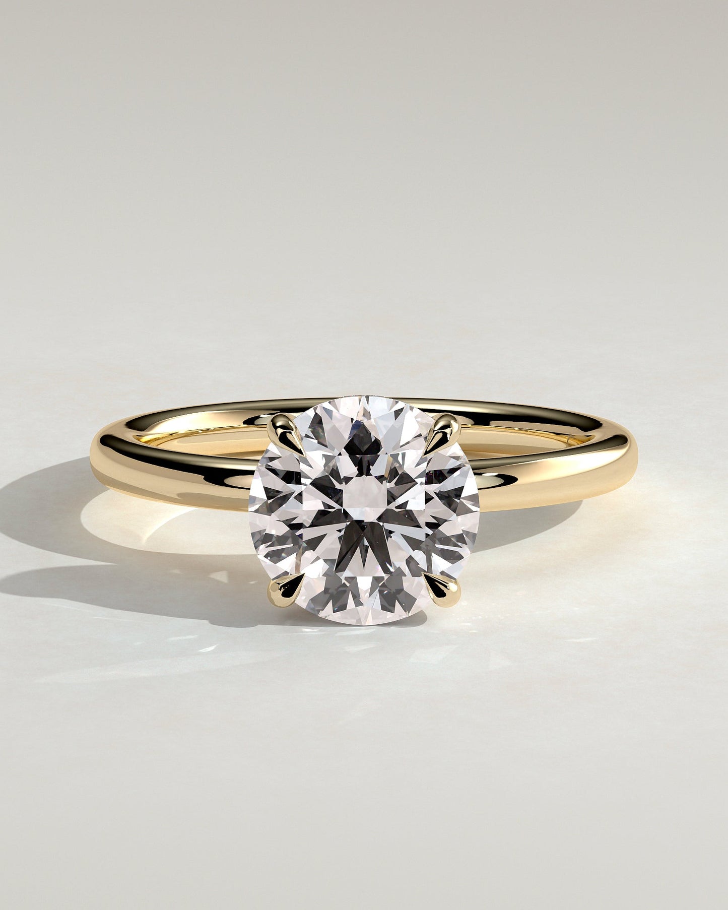 Round Halo, Pave & Split Shank Engagement Ring – 1.93 CT Lab Grown Diamond