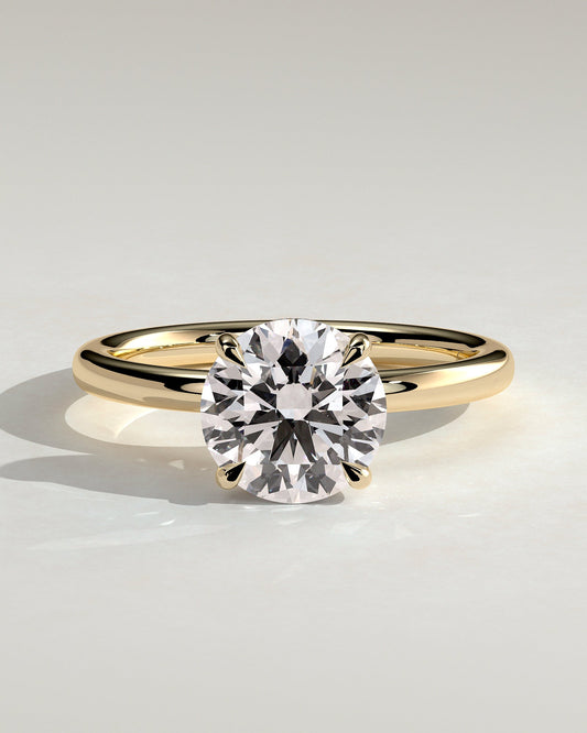 Round Halo, Pave & Split Shank Engagement Ring – 1.93 CT Lab Grown Diamond