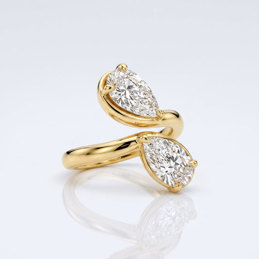 Marquise Swirl Solitaire Engagement Ring – 1 CT Lab Grown Diamond