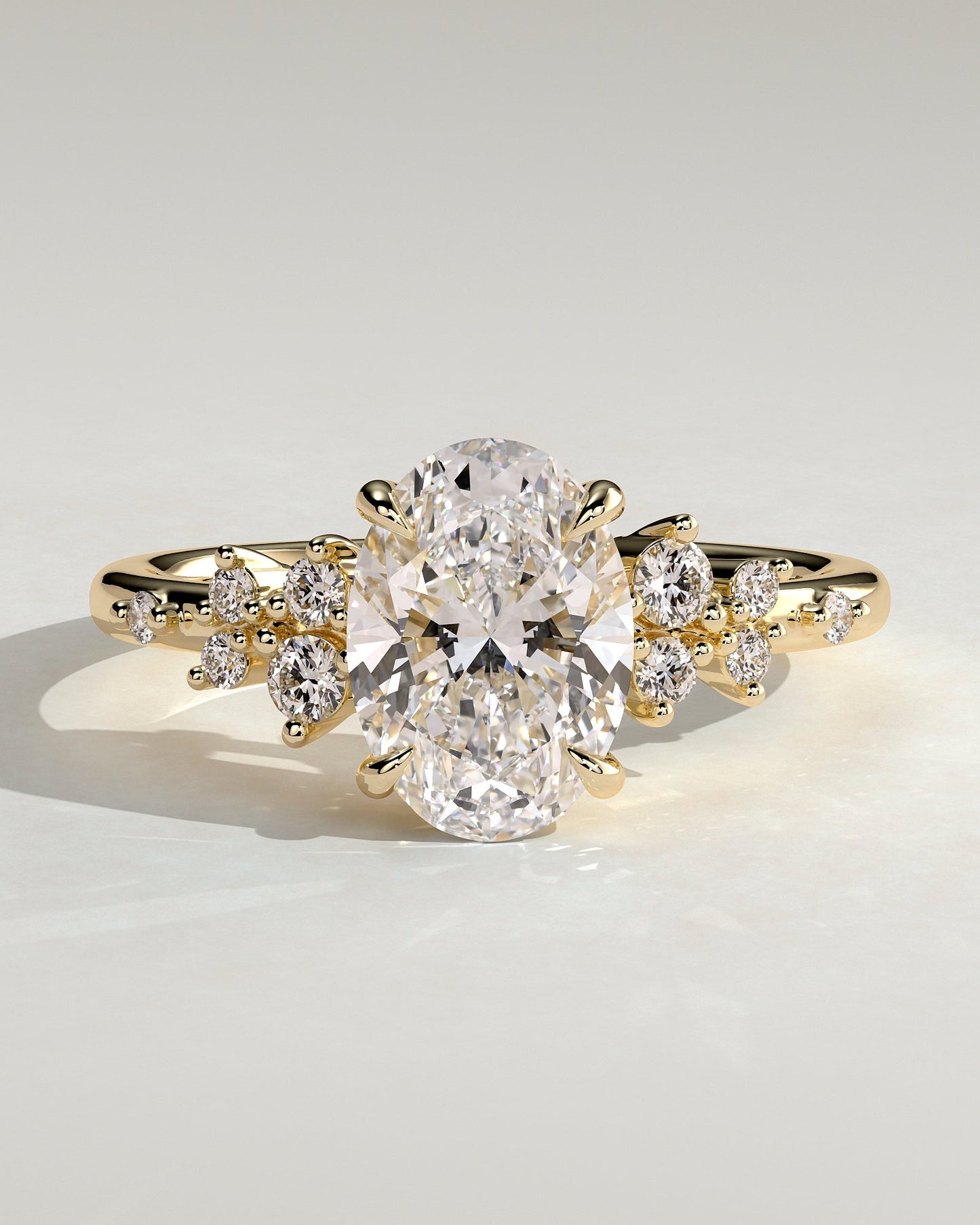 Round Halo, Pave & Split Shank Engagement Ring – 1.93 CT Lab Grown Diamond