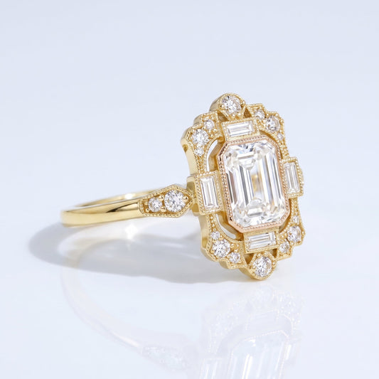 Marquise Swirl Solitaire Engagement Ring – 1 CT Lab Grown Diamond