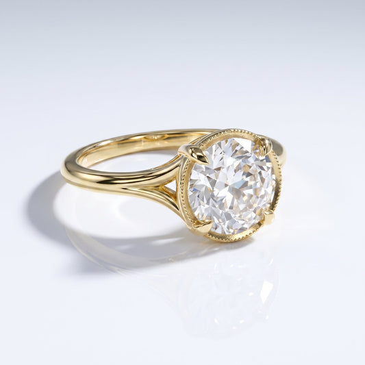 Marquise Swirl Solitaire Engagement Ring – 1 CT Lab Grown Diamond