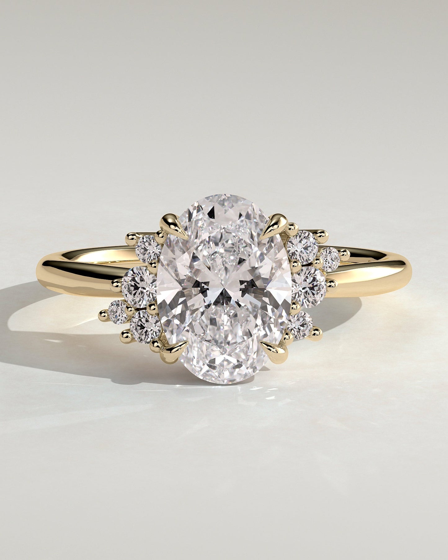 Round Halo, Pave & Split Shank Engagement Ring – 1.93 CT Lab Grown Diamond