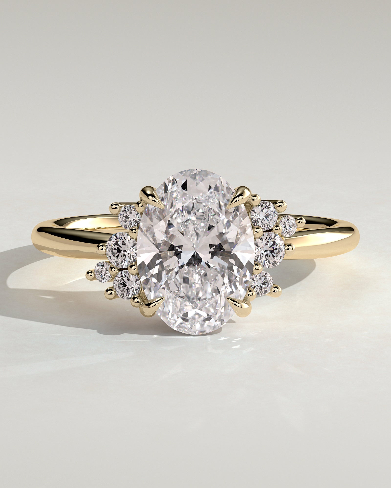 Round Halo, Pave & Split Shank Engagement Ring – 1.93 CT Lab Grown Diamond