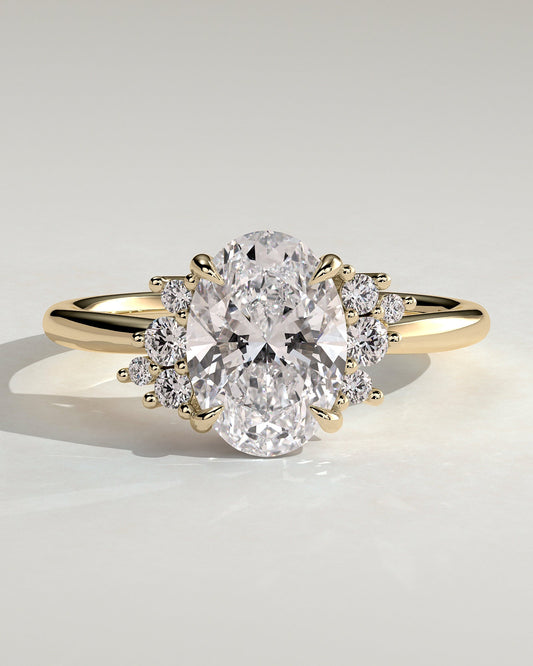 Round Halo, Pave & Split Shank Engagement Ring – 1.93 CT Lab Grown Diamond