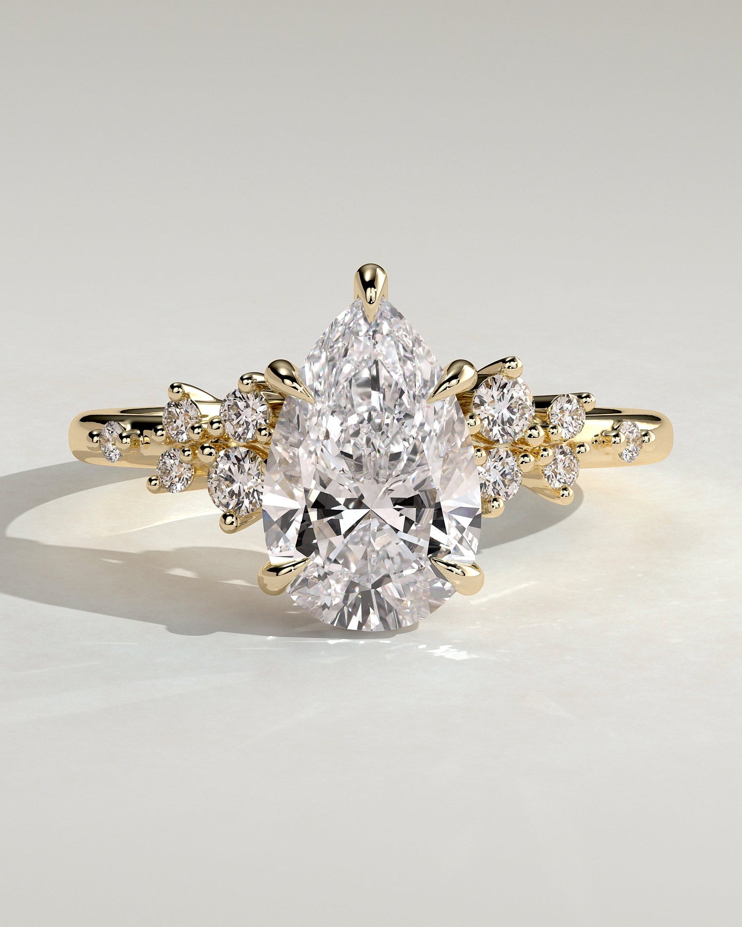 Round Halo, Pave & Split Shank Engagement Ring – 1.93 CT Lab Grown Diamond