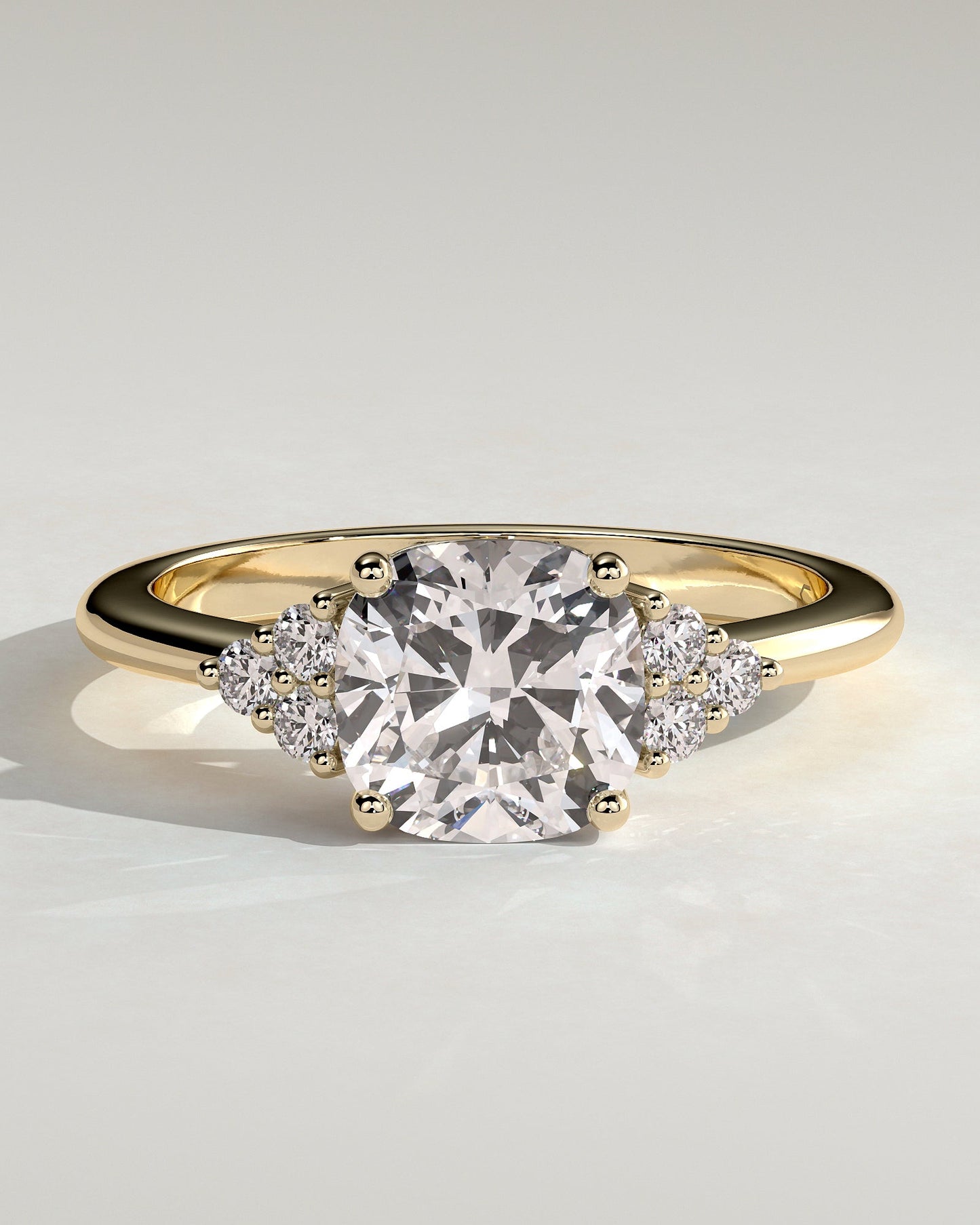 Round Halo, Pave & Split Shank Engagement Ring – 1.93 CT Lab Grown Diamond