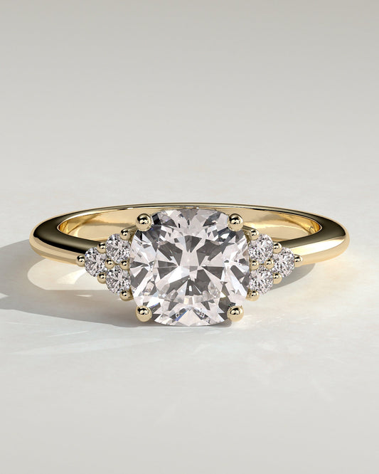 Round Halo, Pave & Split Shank Engagement Ring – 1.93 CT Lab Grown Diamond
