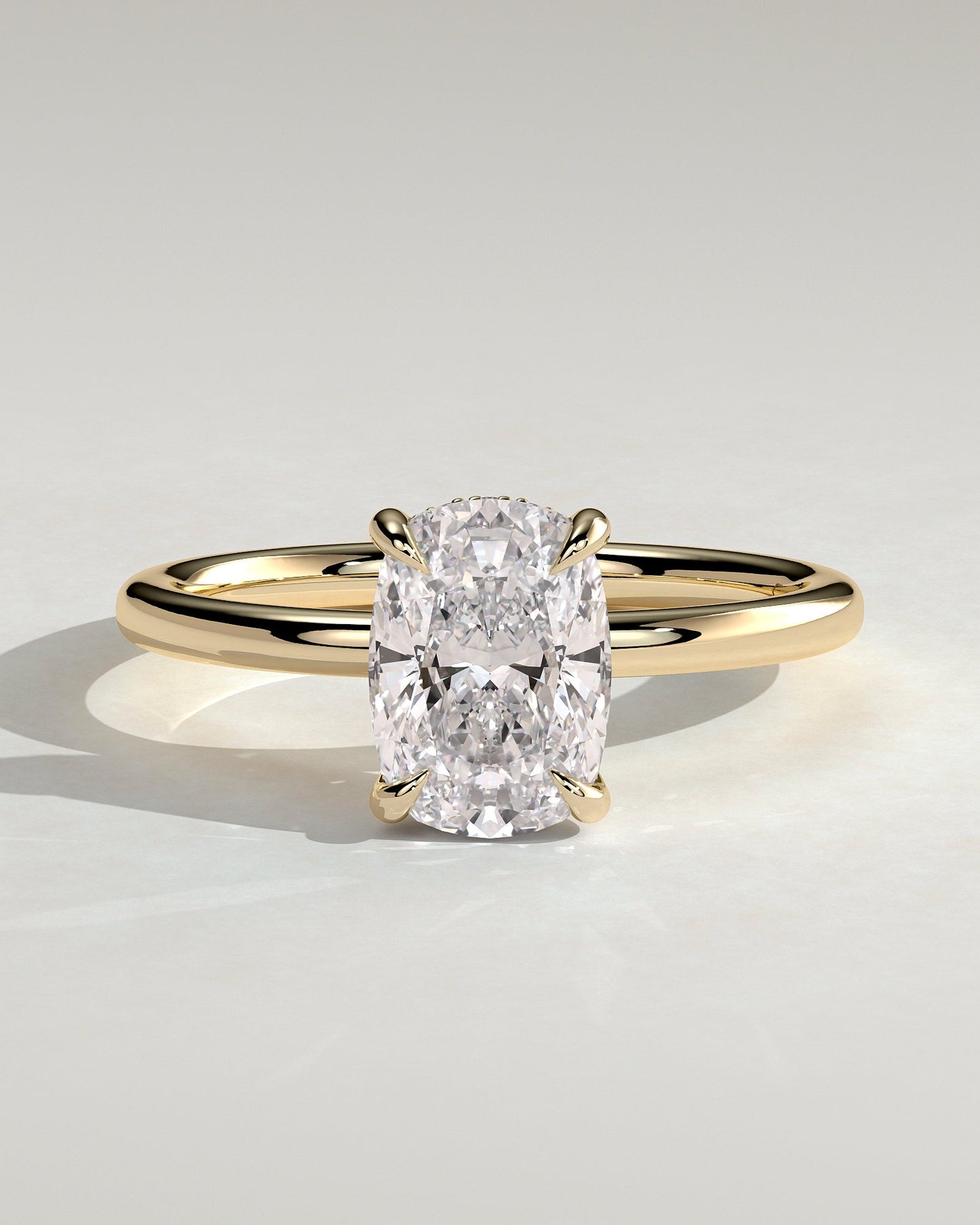 Round Halo, Pave & Split Shank Engagement Ring – 1.93 CT Lab Grown Diamond