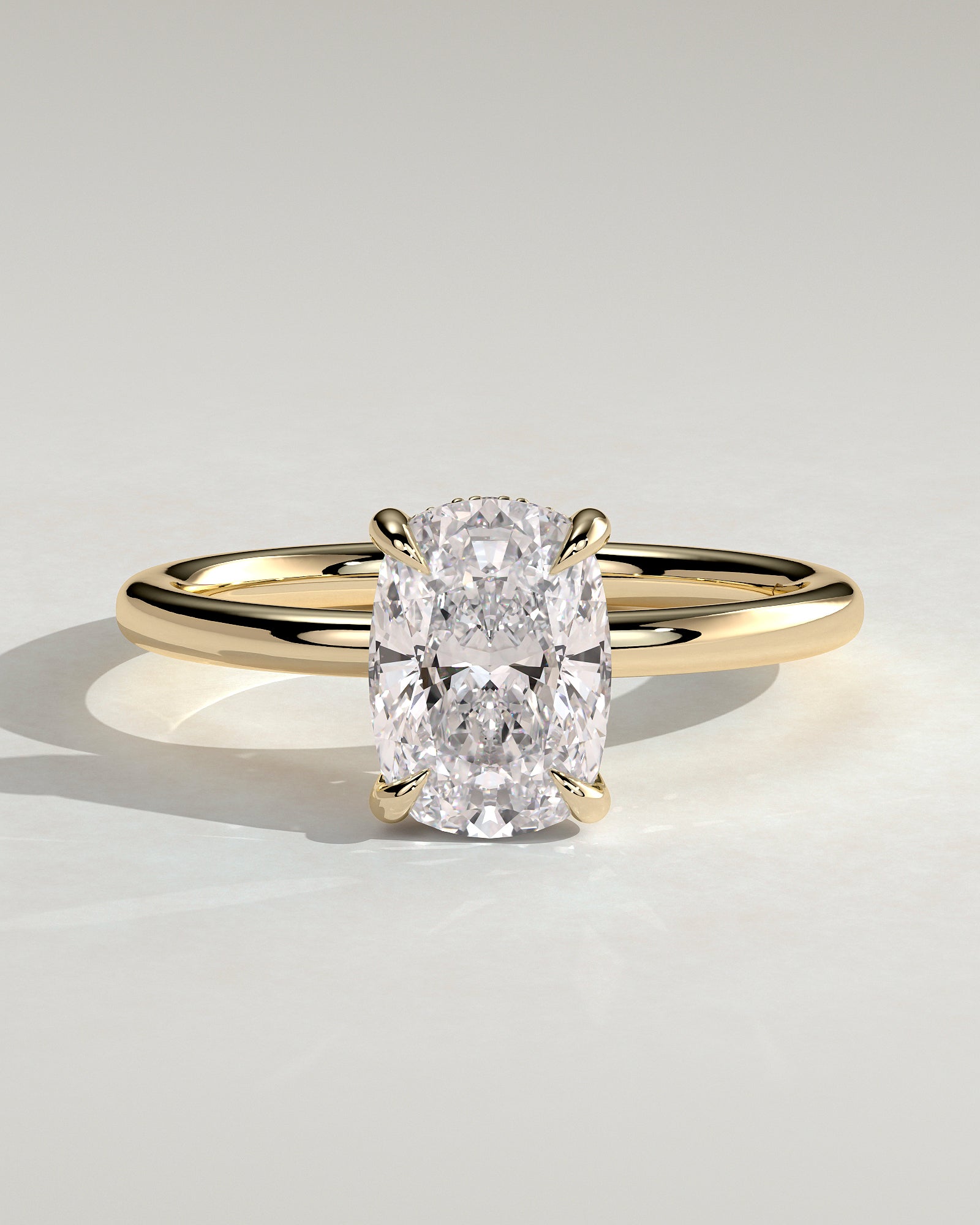 Round Halo, Pave & Split Shank Engagement Ring – 1.93 CT Lab Grown Diamond
