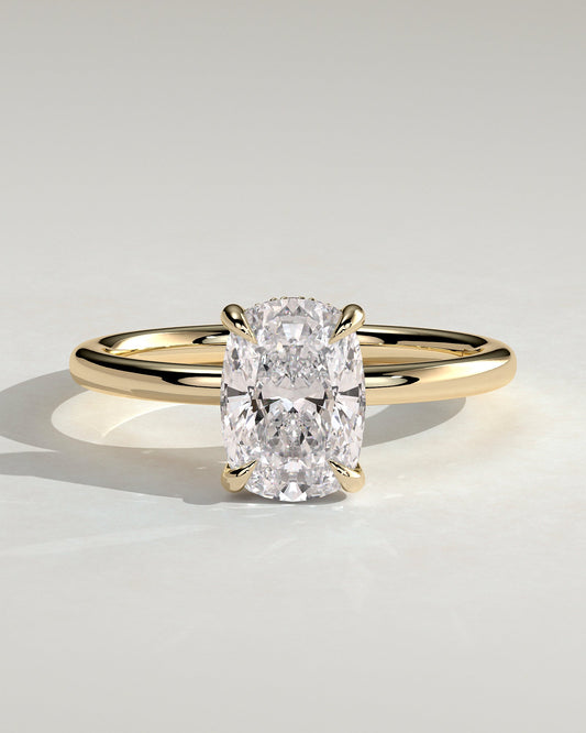 Round Halo, Pave & Split Shank Engagement Ring – 1.93 CT Lab Grown Diamond