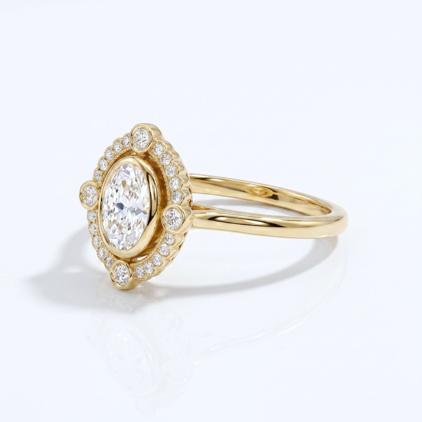 Marquise Swirl Solitaire Engagement Ring – 1 CT Lab Grown Diamond