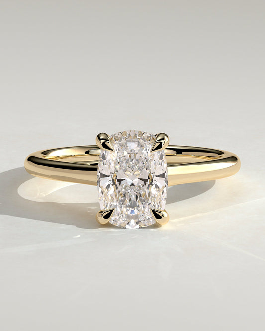 Round Halo, Pave & Split Shank Engagement Ring – 1.93 CT Lab Grown Diamond