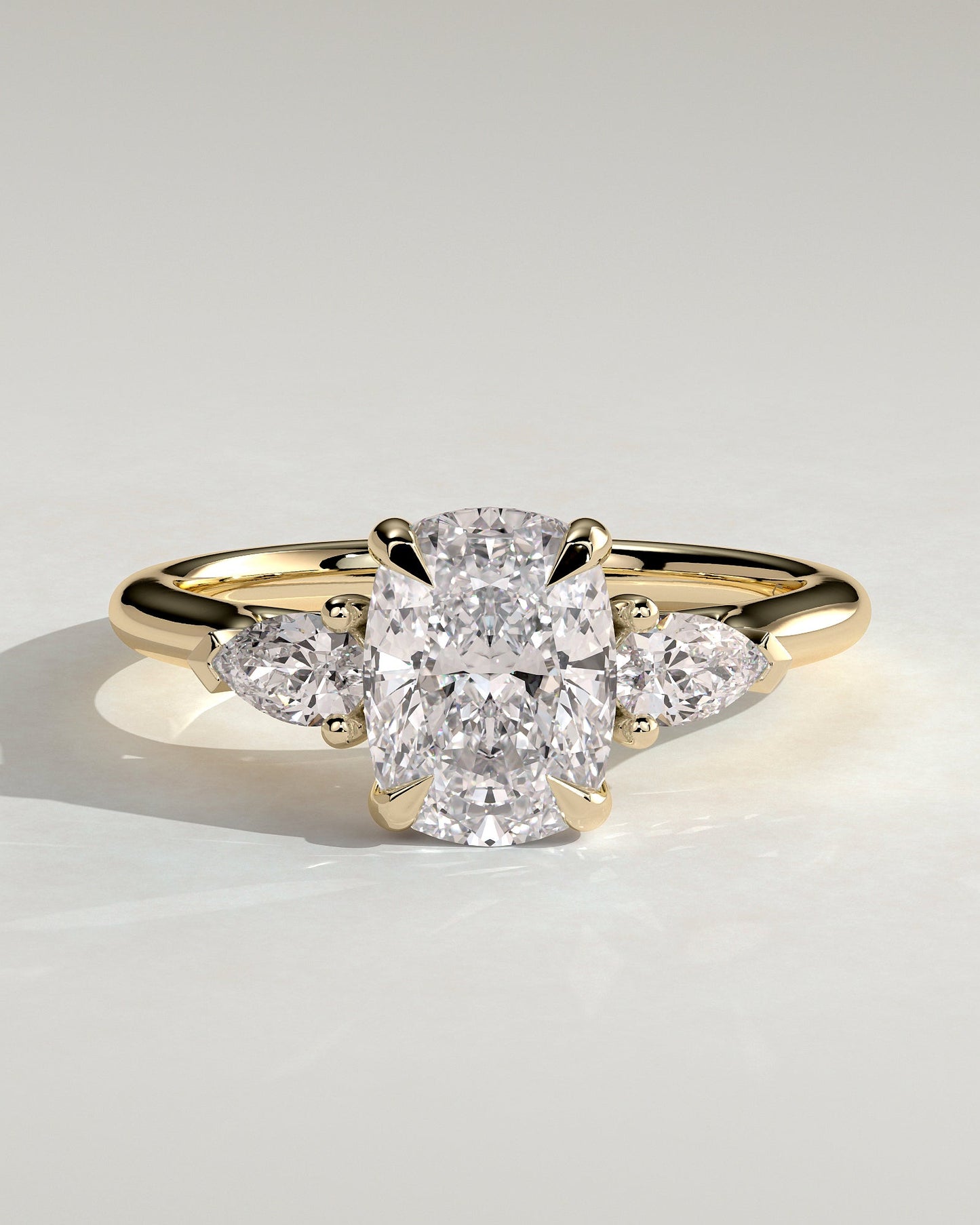 Round Halo, Pave & Split Shank Engagement Ring – 1.93 CT Lab Grown Diamond