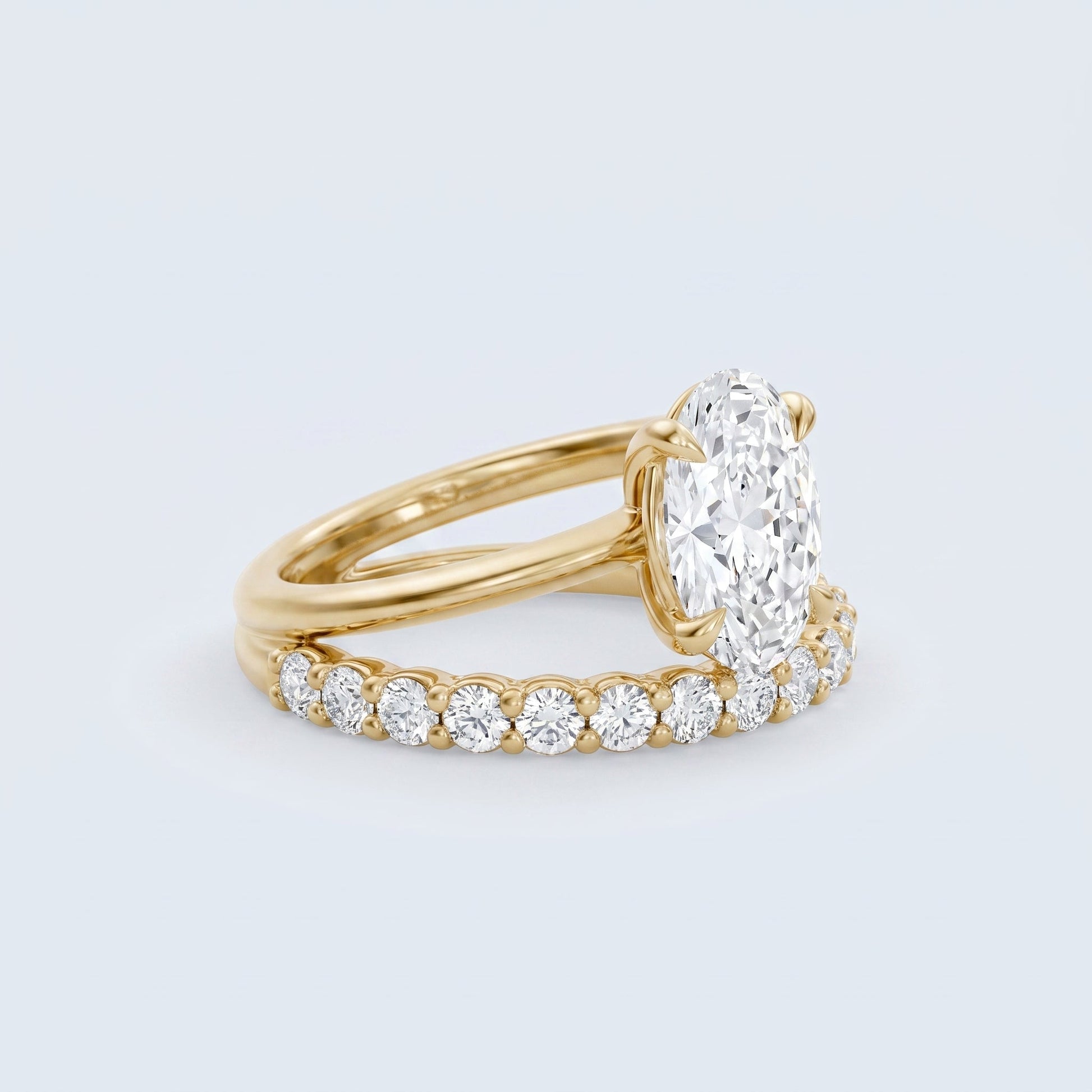 Marquise Swirl Solitaire Engagement Ring – 1 CT Lab Grown Diamond