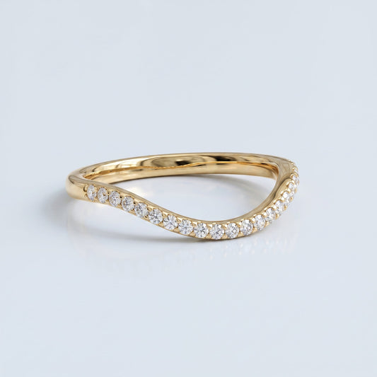0.2 TCW Round Diamond Half Eternity DEF/VVS Lab Grown Wedding Band