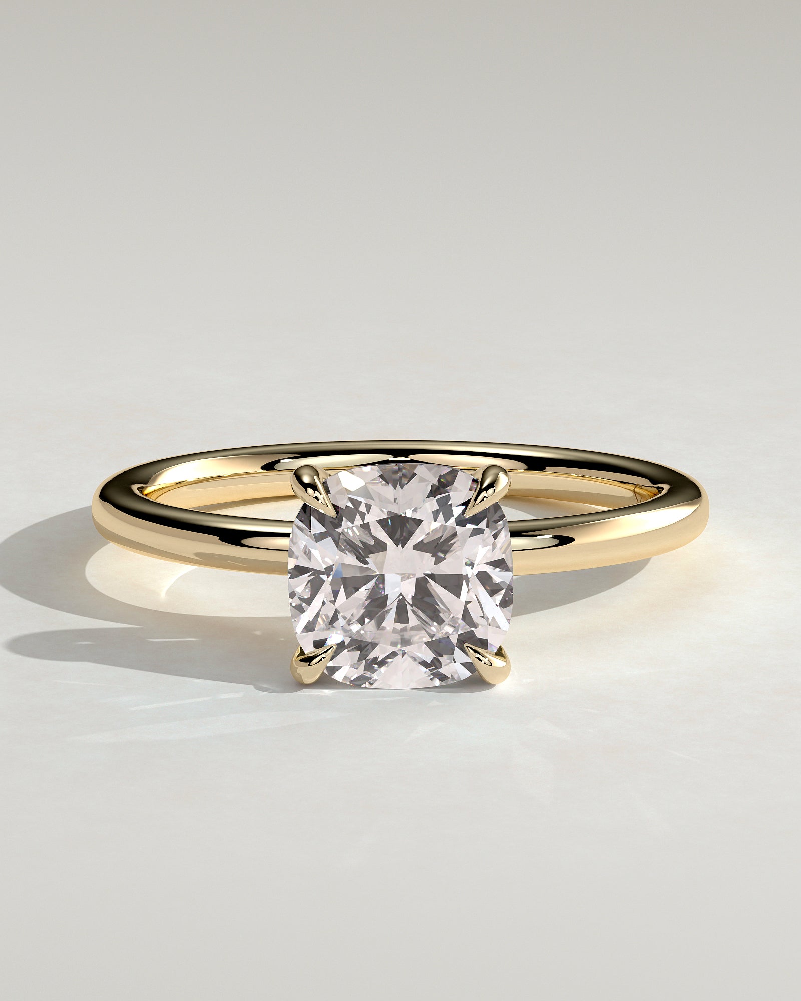 Round Halo, Pave & Split Shank Engagement Ring – 1.93 CT Lab Grown Diamond