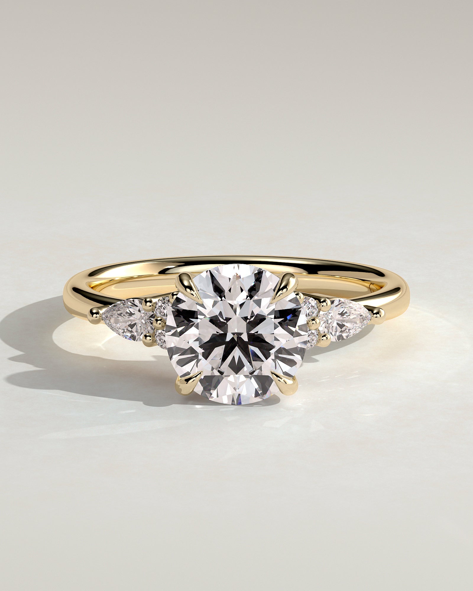 Round Halo, Pave & Split Shank Engagement Ring – 1.93 CT Lab Grown Diamond