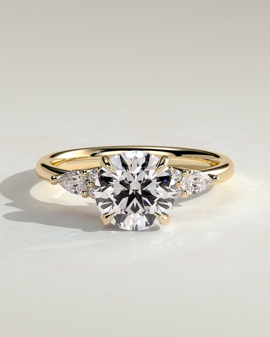 Round Halo, Pave & Split Shank Engagement Ring – 1.93 CT Lab Grown Diamond