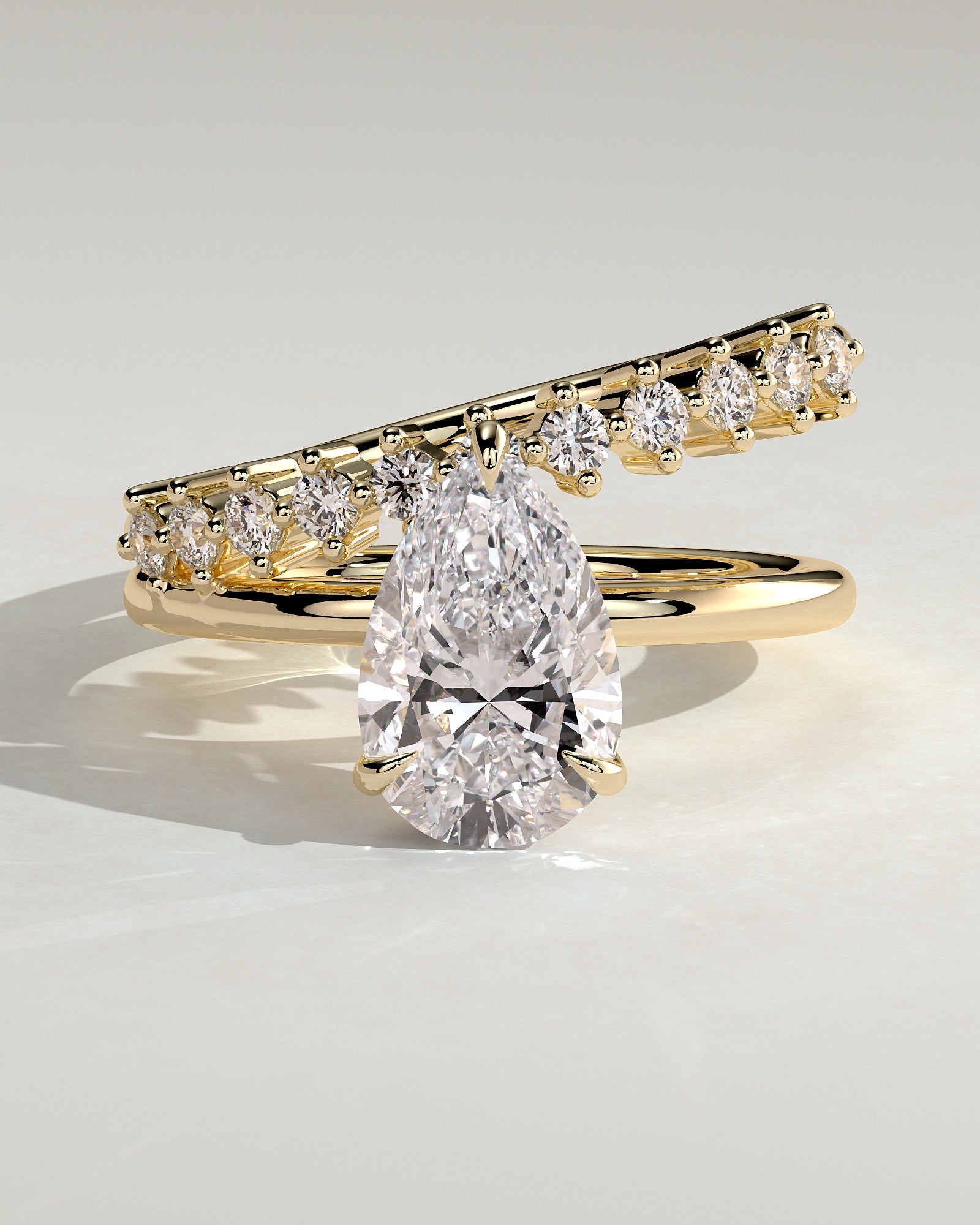 Round Halo, Pave & Split Shank Engagement Ring – 1.93 CT Lab Grown Diamond