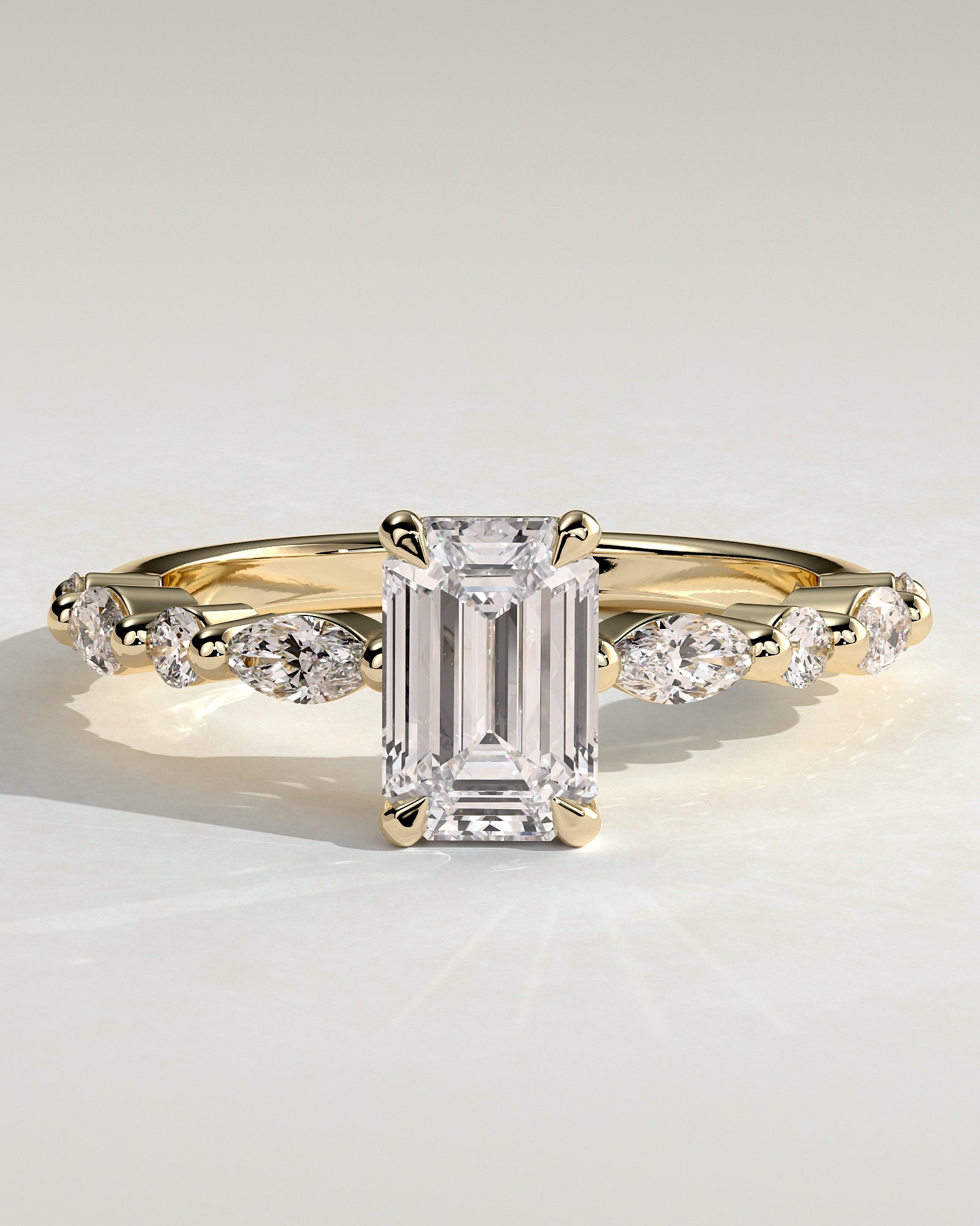 Round Halo, Pave & Split Shank Engagement Ring – 1.93 CT Lab Grown Diamond