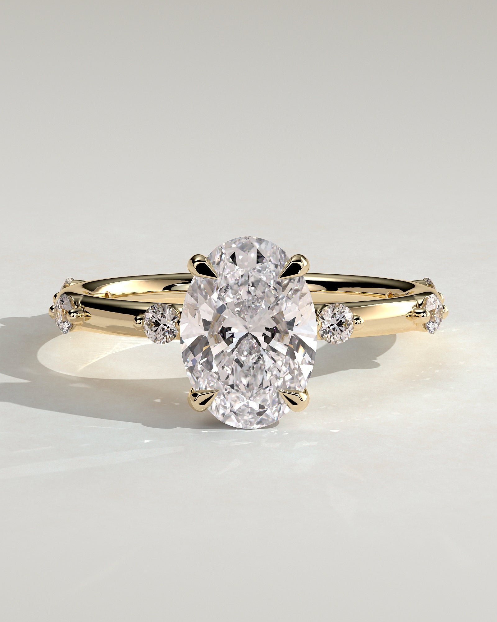 Round Halo, Pave & Split Shank Engagement Ring – 1.93 CT Lab Grown Diamond