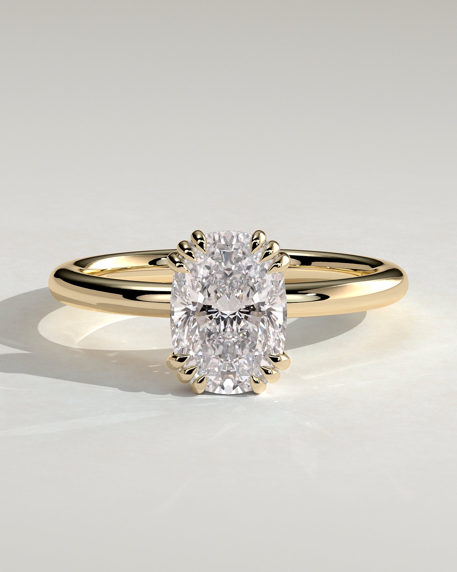 Round Halo, Pave & Split Shank Engagement Ring – 1.93 CT Lab Grown Diamond