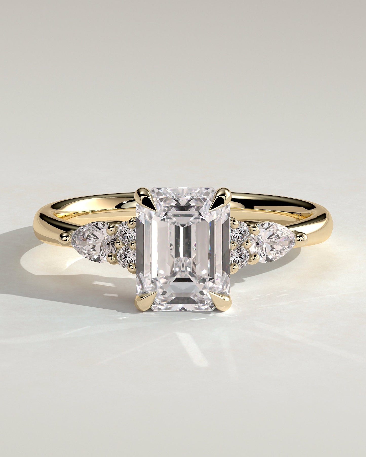 Round Halo, Pave & Split Shank Engagement Ring – 1.93 CT Lab Grown Diamond