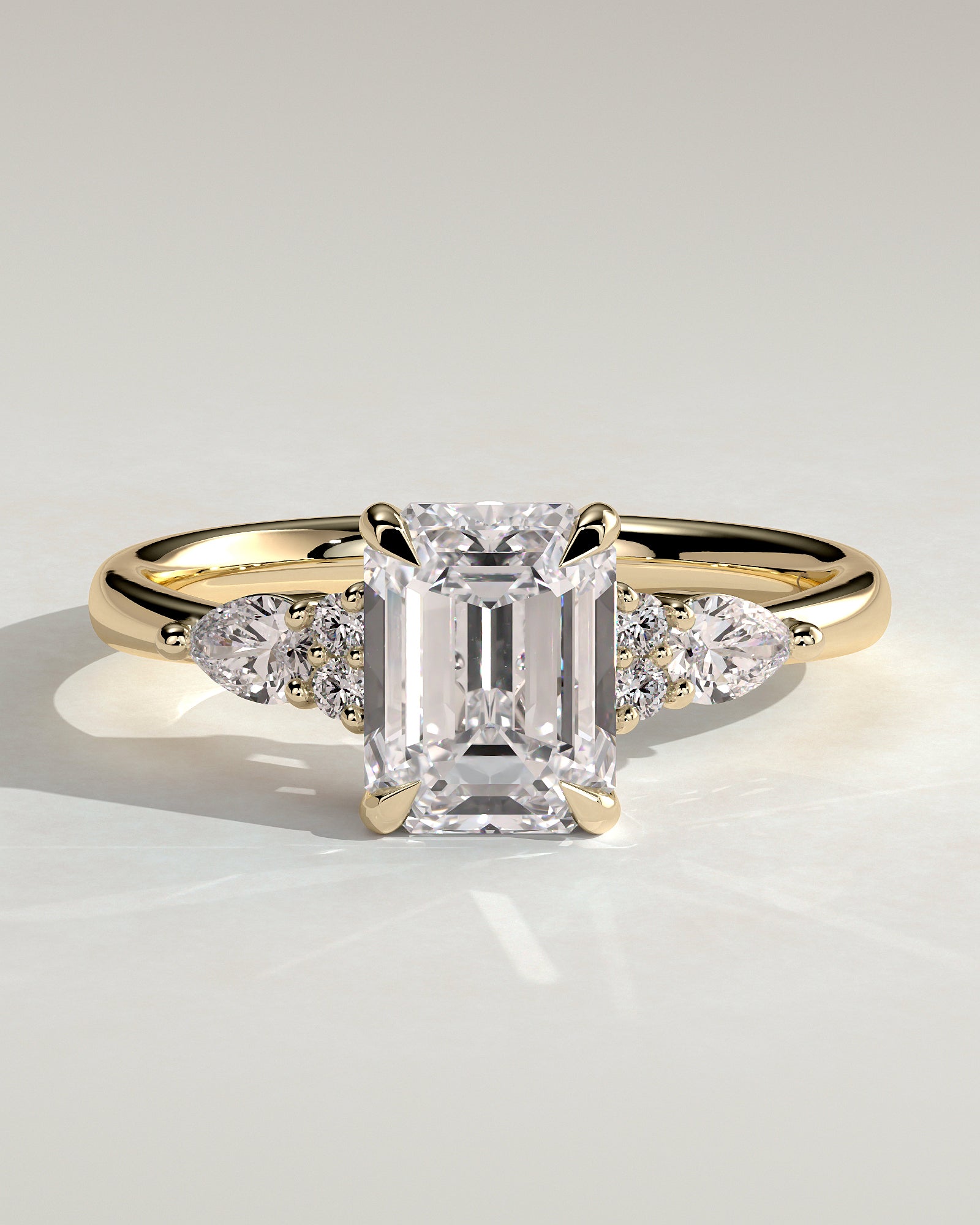 Round Halo, Pave & Split Shank Engagement Ring – 1.93 CT Lab Grown Diamond