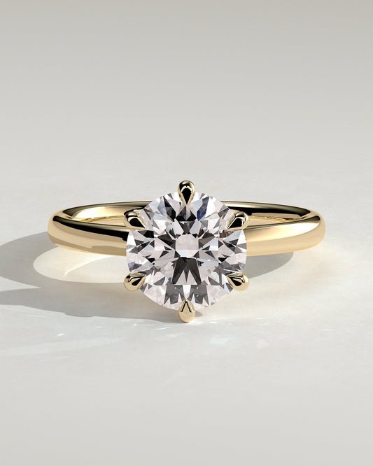 Round Halo, Pave & Split Shank Engagement Ring – 1.93 CT Lab Grown Diamond