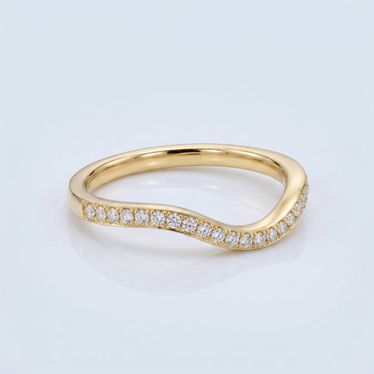 0.2 TCW Round Diamond Half Eternity DEF/VVS Lab Grown Wedding Band