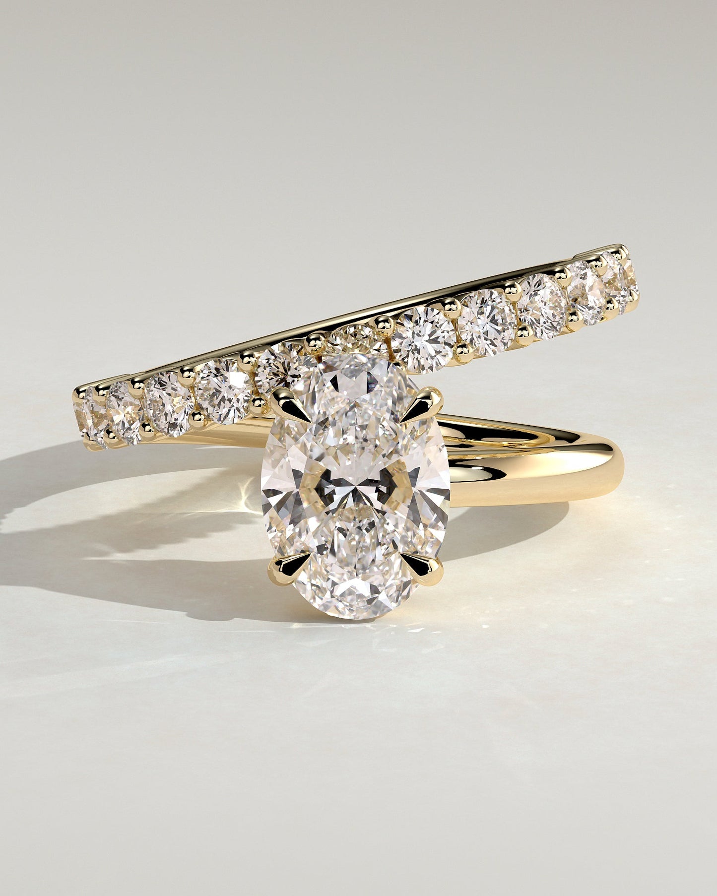 Round Halo, Pave & Split Shank Engagement Ring – 1.93 CT Lab Grown Diamond
