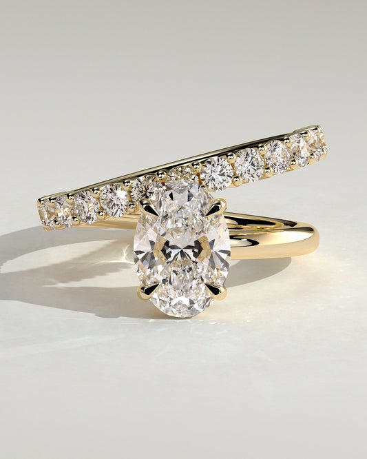 Round Halo, Pave & Split Shank Engagement Ring – 1.93 CT Lab Grown Diamond