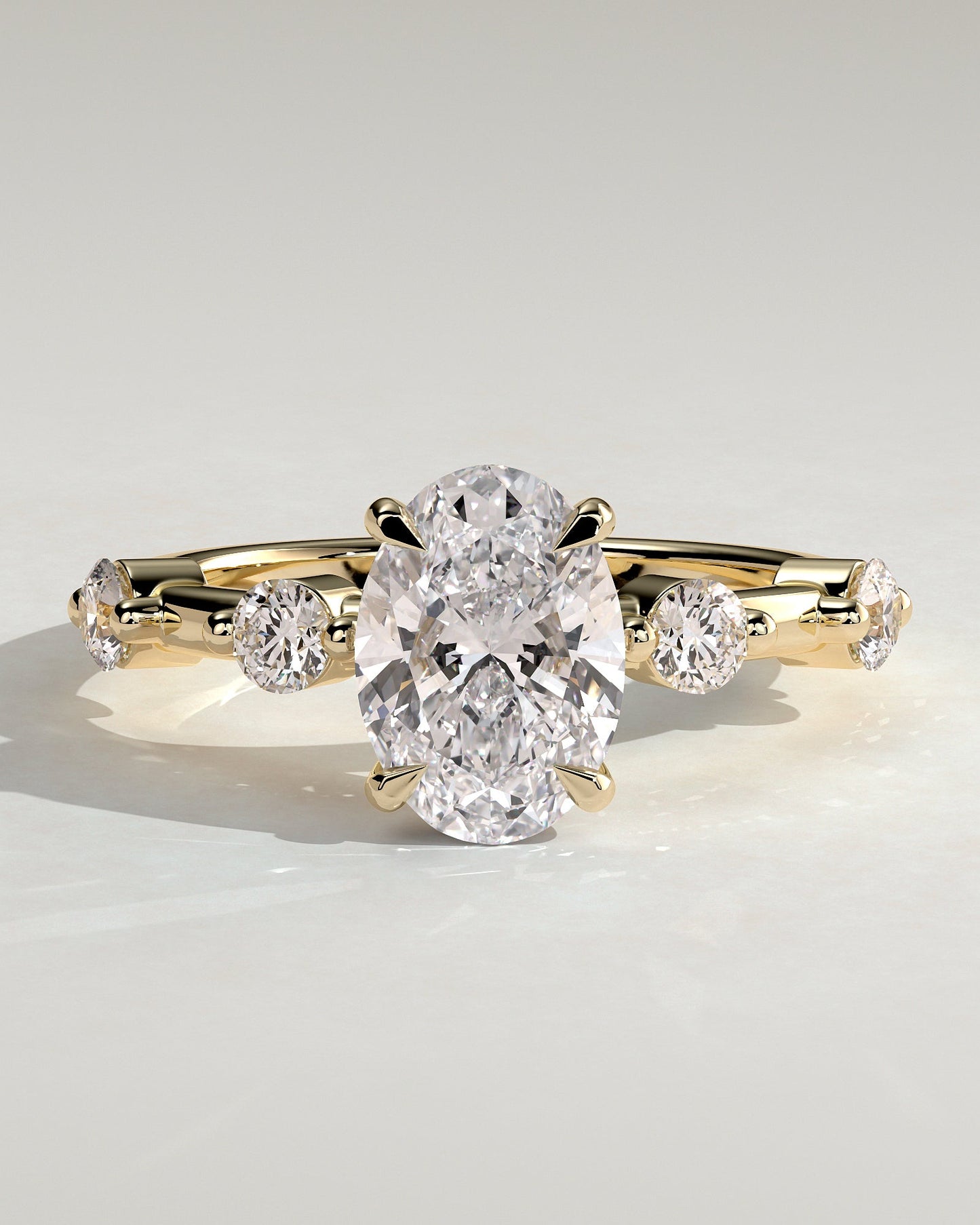 Round Halo, Pave & Split Shank Engagement Ring – 1.93 CT Lab Grown Diamond