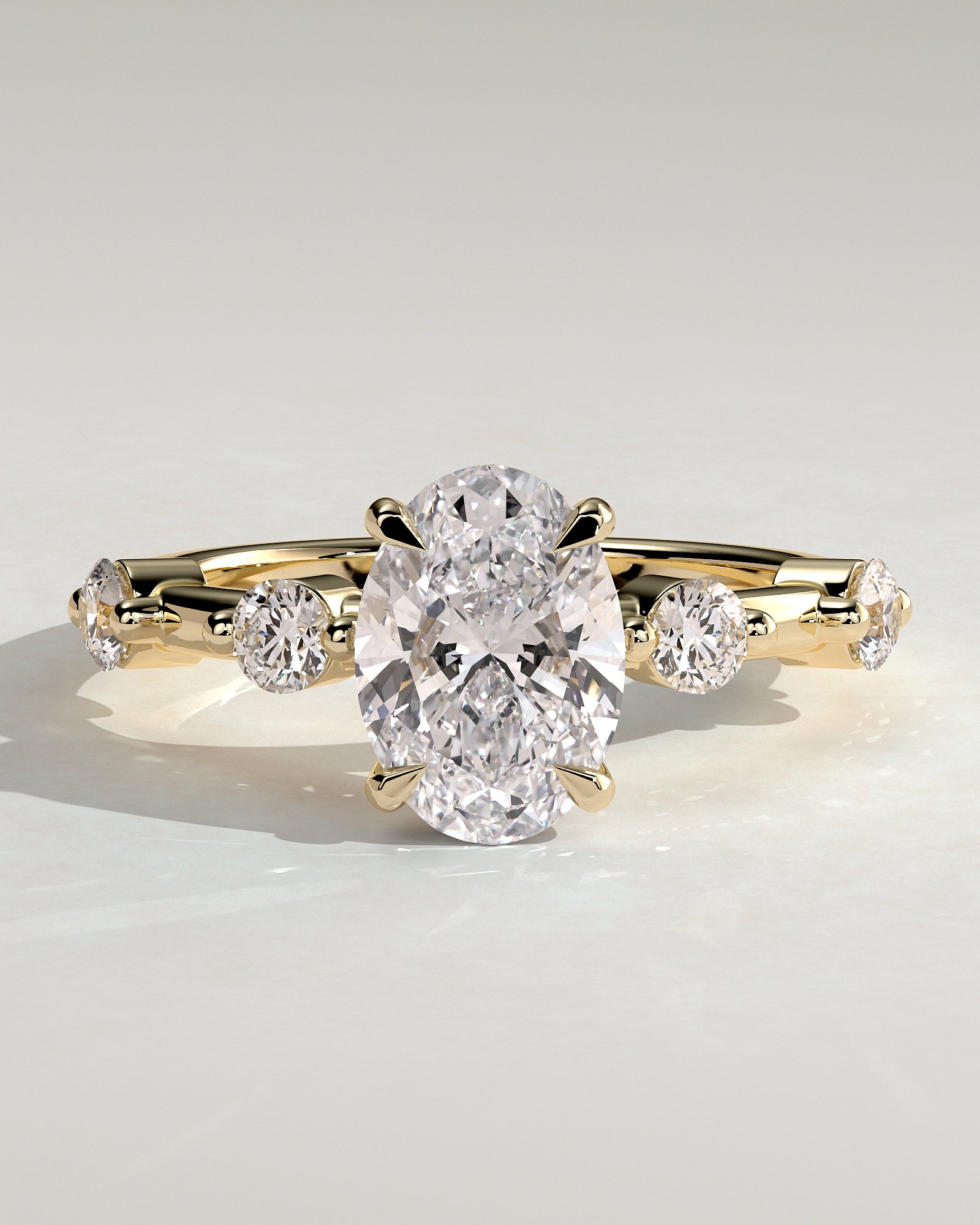 Round Halo, Pave & Split Shank Engagement Ring – 1.93 CT Lab Grown Diamond