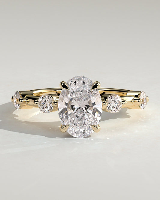 Round Halo, Pave & Split Shank Engagement Ring – 1.93 CT Lab Grown Diamond
