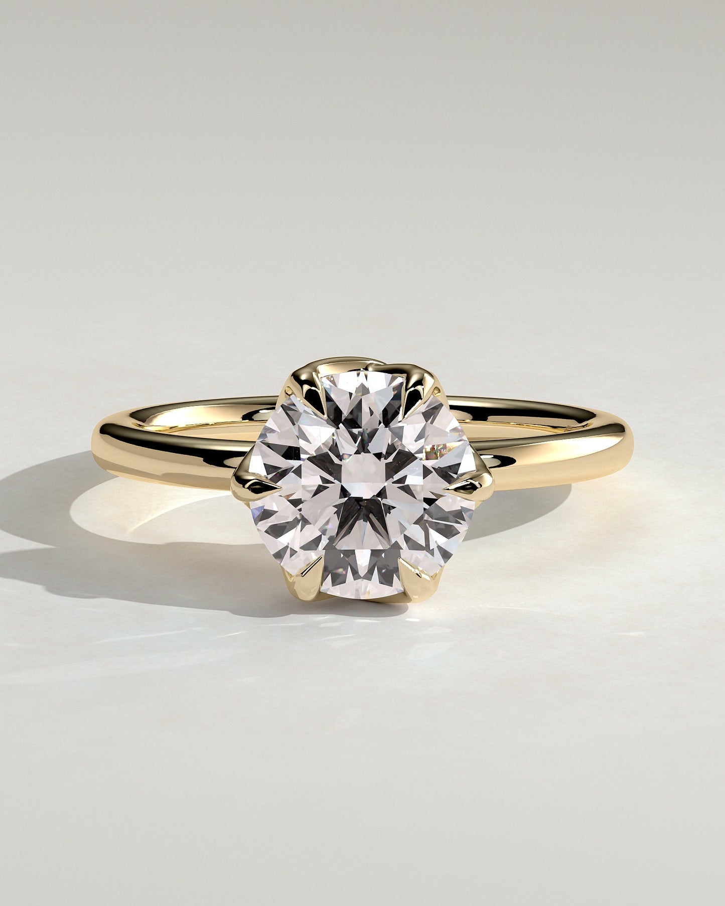 Round Halo, Pave & Split Shank Engagement Ring – 1.93 CT Lab Grown Diamond