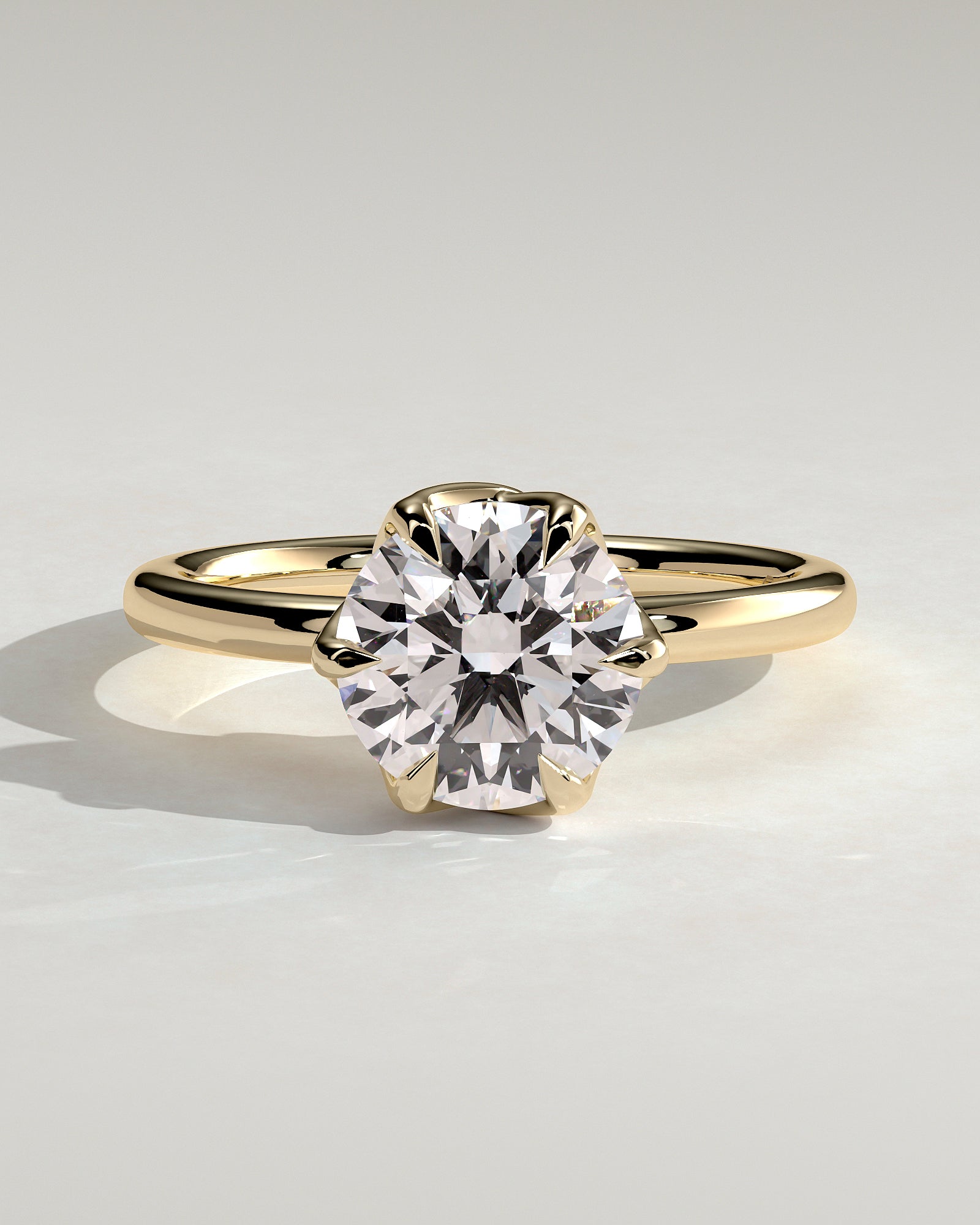 Round Halo, Pave & Split Shank Engagement Ring – 1.93 CT Lab Grown Diamond