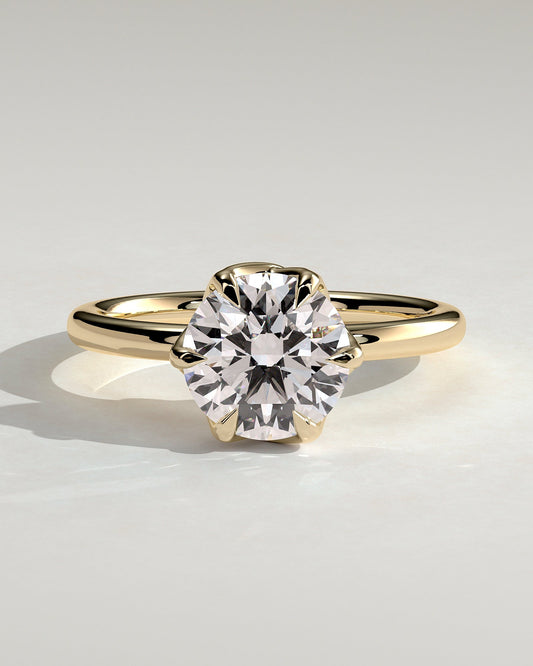 Round Halo, Pave & Split Shank Engagement Ring – 1.93 CT Lab Grown Diamond