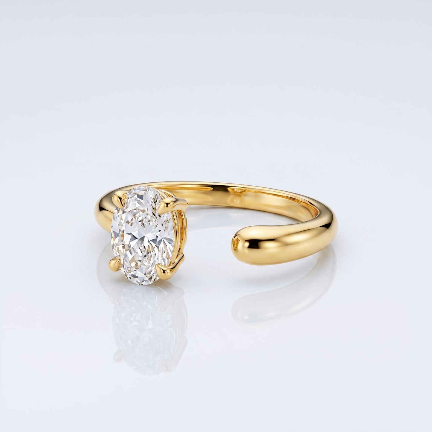 Marquise Swirl Solitaire Engagement Ring – 1 CT Lab Grown Diamond
