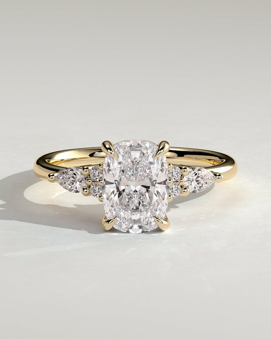 Round Halo, Pave & Split Shank Engagement Ring – 1.93 CT Lab Grown Diamond