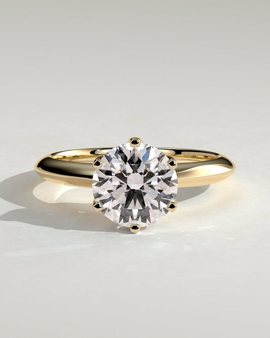 Round Halo, Pave & Split Shank Engagement Ring – 1.93 CT Lab Grown Diamond