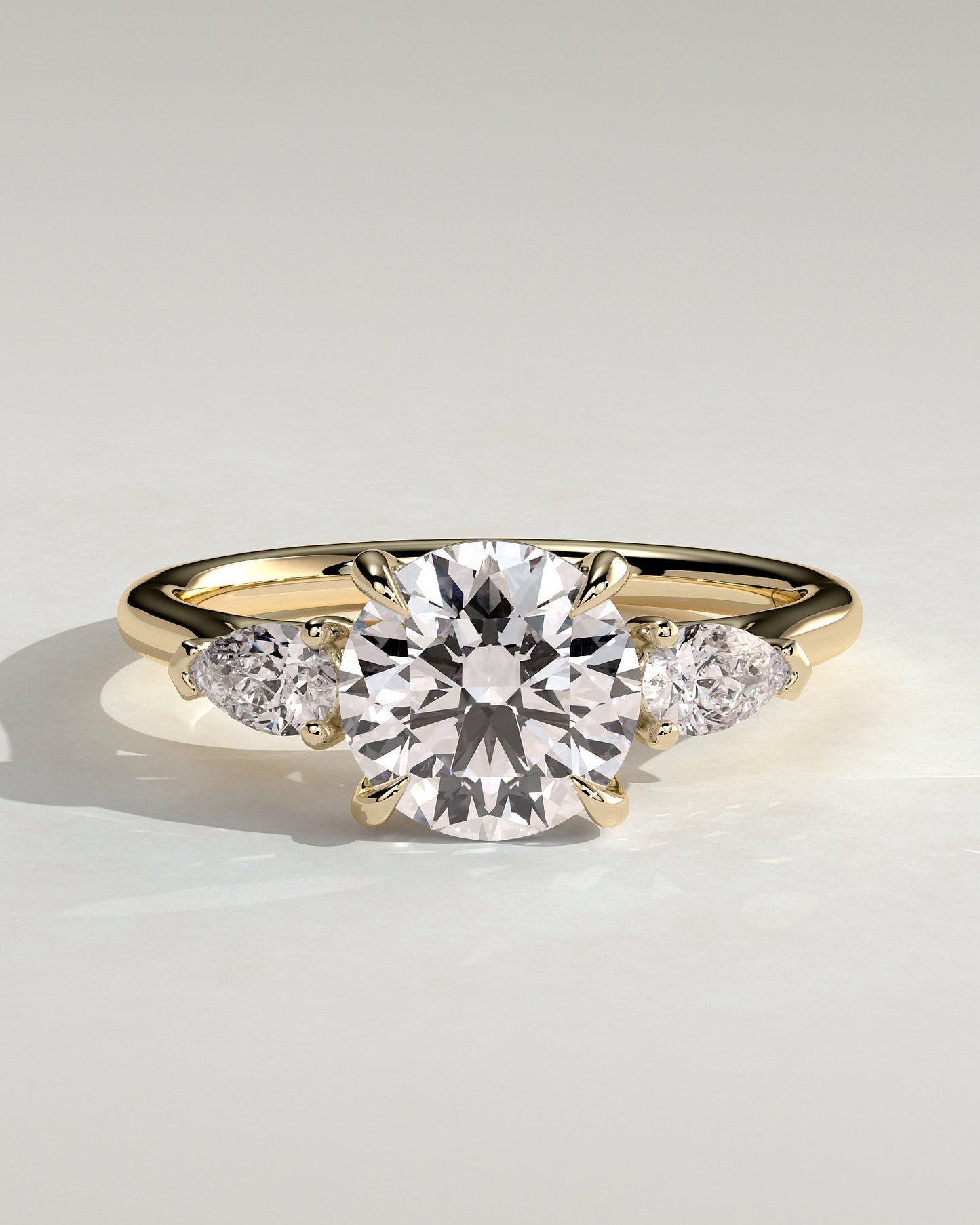 Round Halo, Pave & Split Shank Engagement Ring – 1.93 CT Lab Grown Diamond