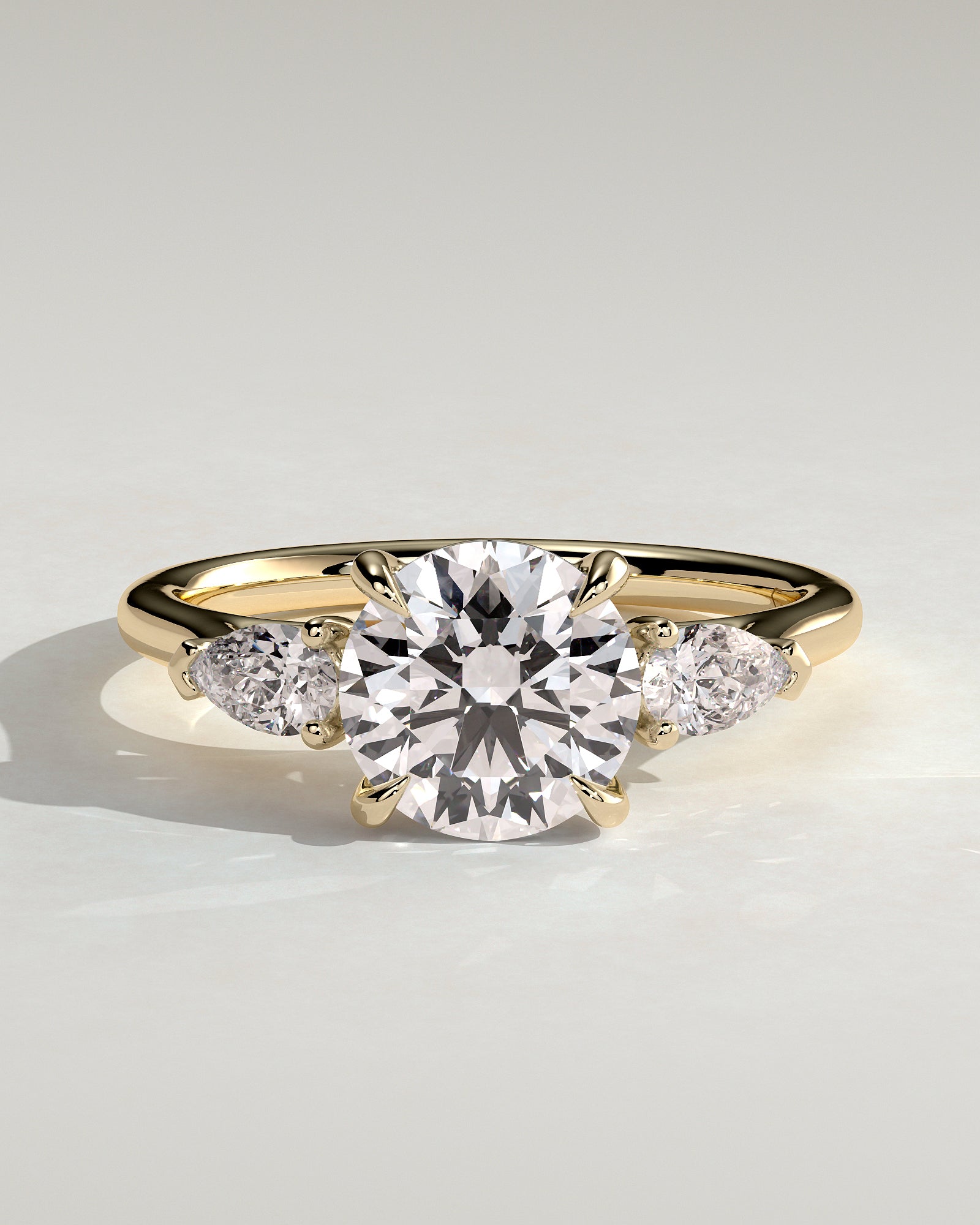 Round Halo, Pave & Split Shank Engagement Ring – 1.93 CT Lab Grown Diamond