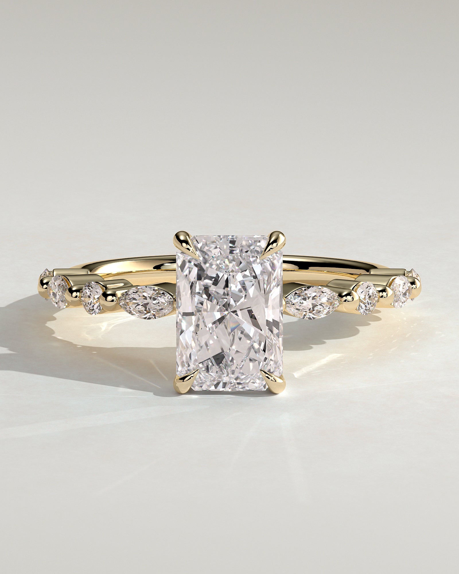 Round Halo, Pave & Split Shank Engagement Ring – 1.93 CT Lab Grown Diamond