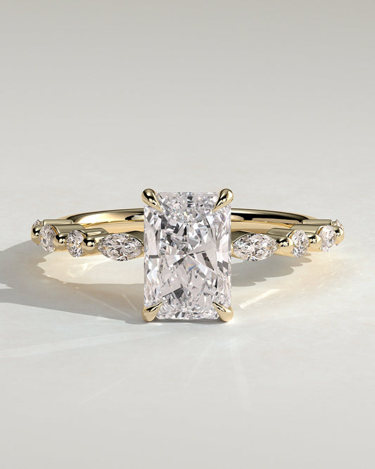 Round Halo, Pave & Split Shank Engagement Ring – 1.93 CT Lab Grown Diamond