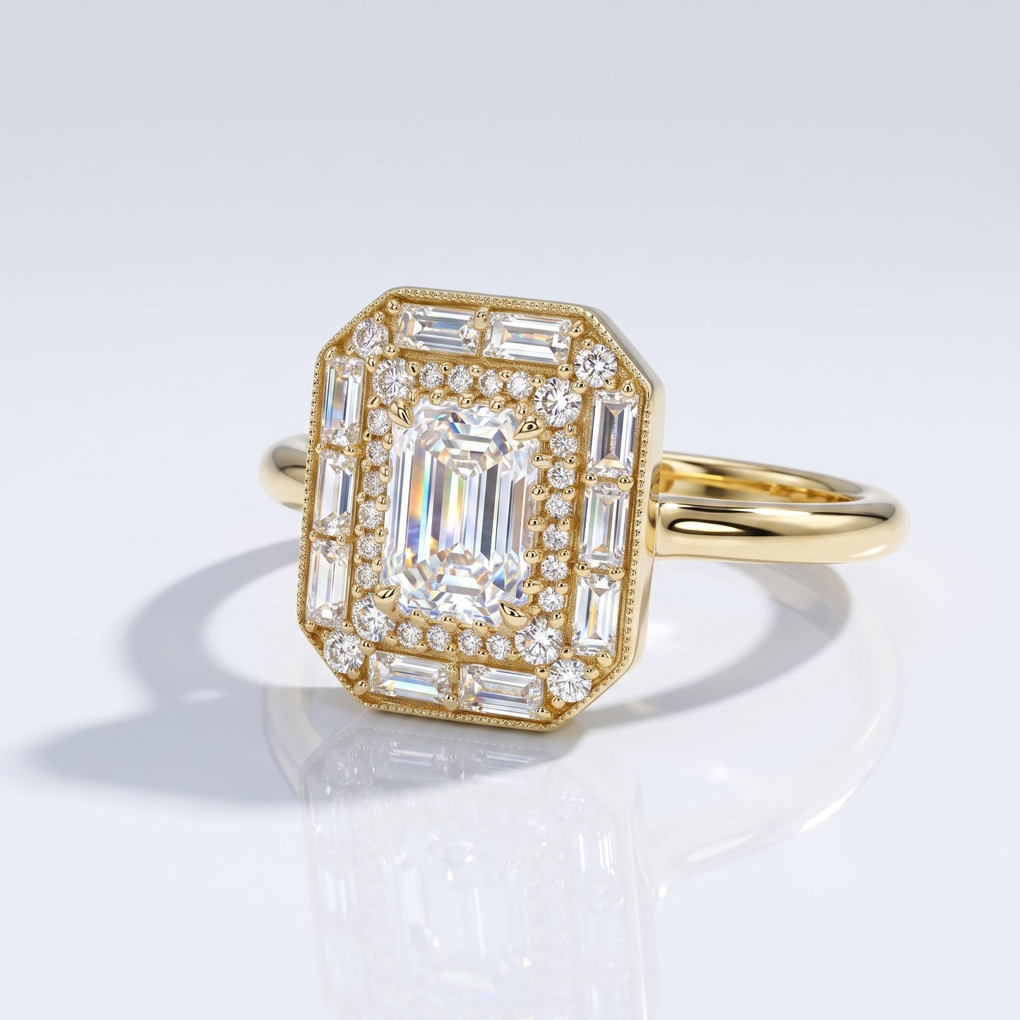 Marquise Swirl Solitaire Engagement Ring – 1 CT Lab Grown Diamond